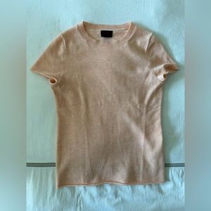 Short sleeve cashmere sweater